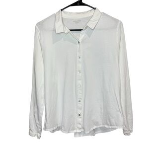 Eileen Fisher White Button-Down Shirt